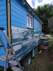 Tiny House: Neuer Anstrich